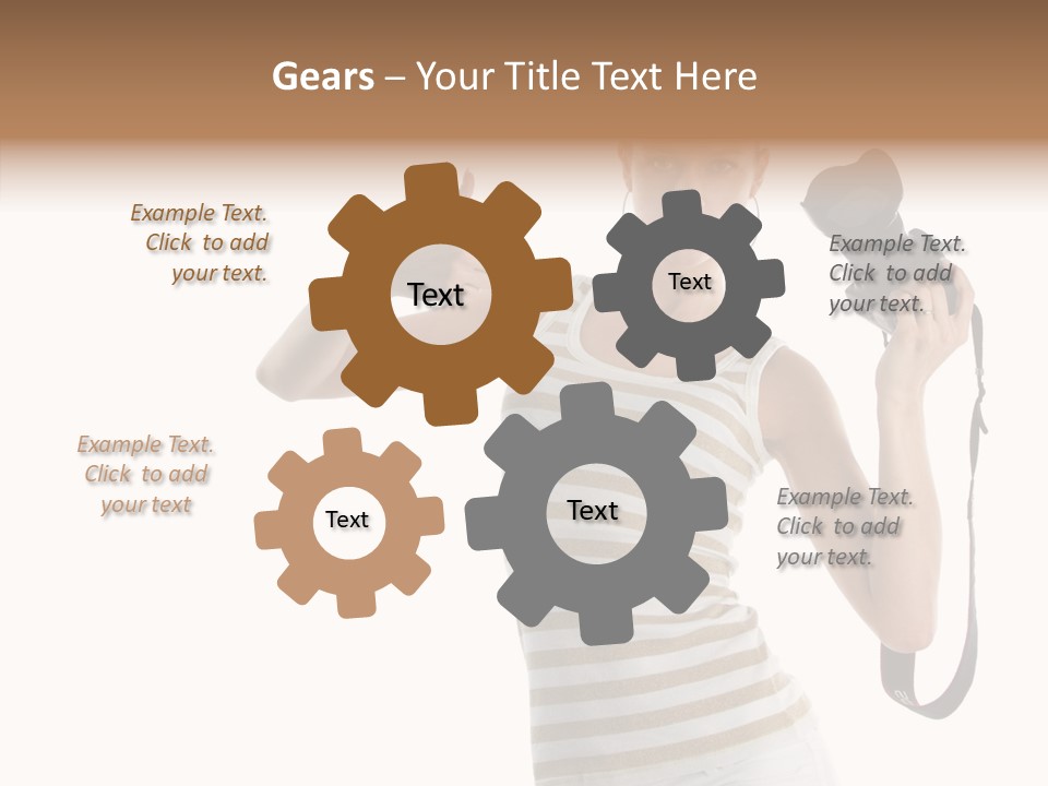 Beauty White Caucasian PowerPoint Template