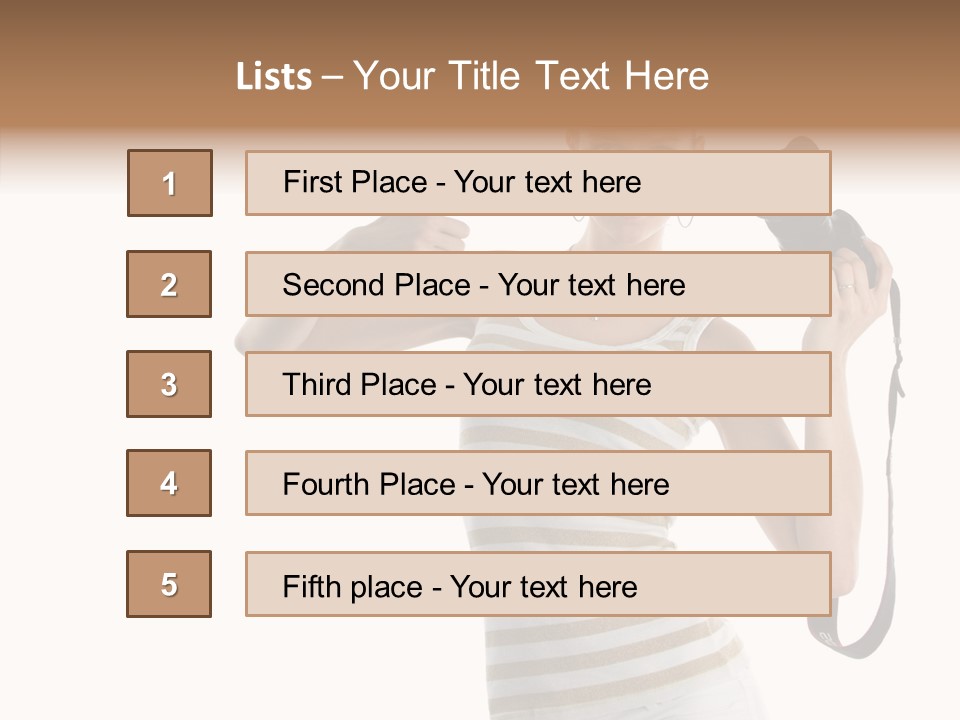 Beauty White Caucasian PowerPoint Template