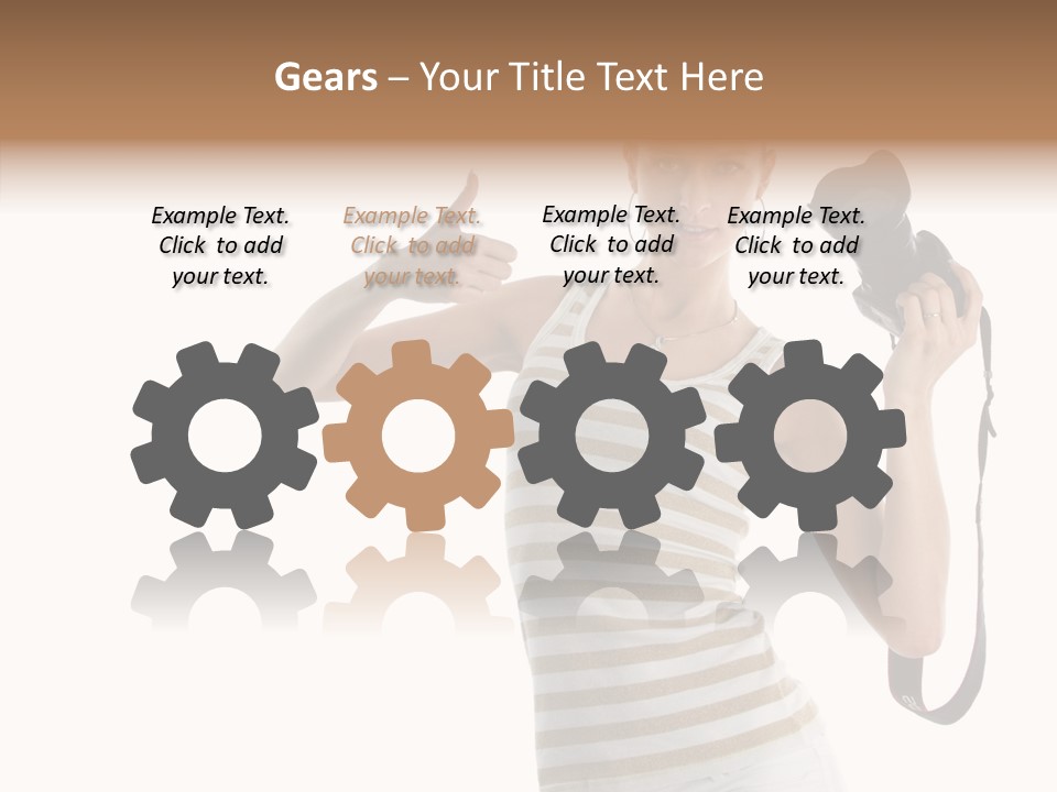 Beauty White Caucasian PowerPoint Template