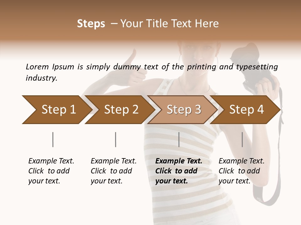 Beauty White Caucasian PowerPoint Template