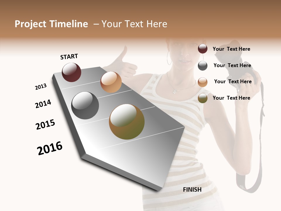 Beauty White Caucasian PowerPoint Template