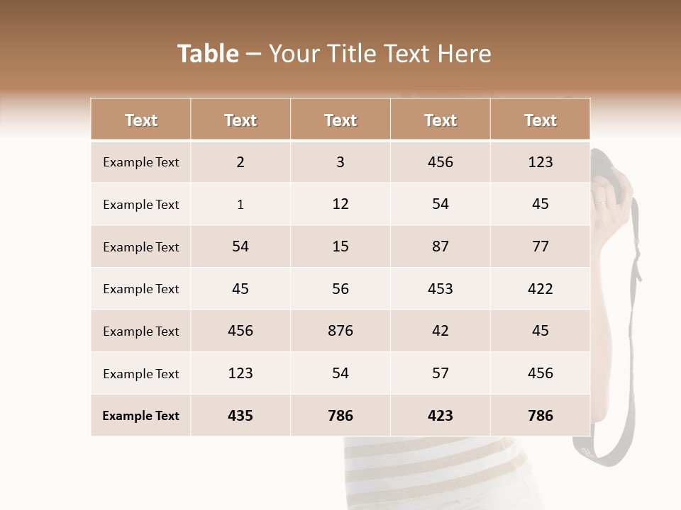 Beauty White Caucasian PowerPoint Template