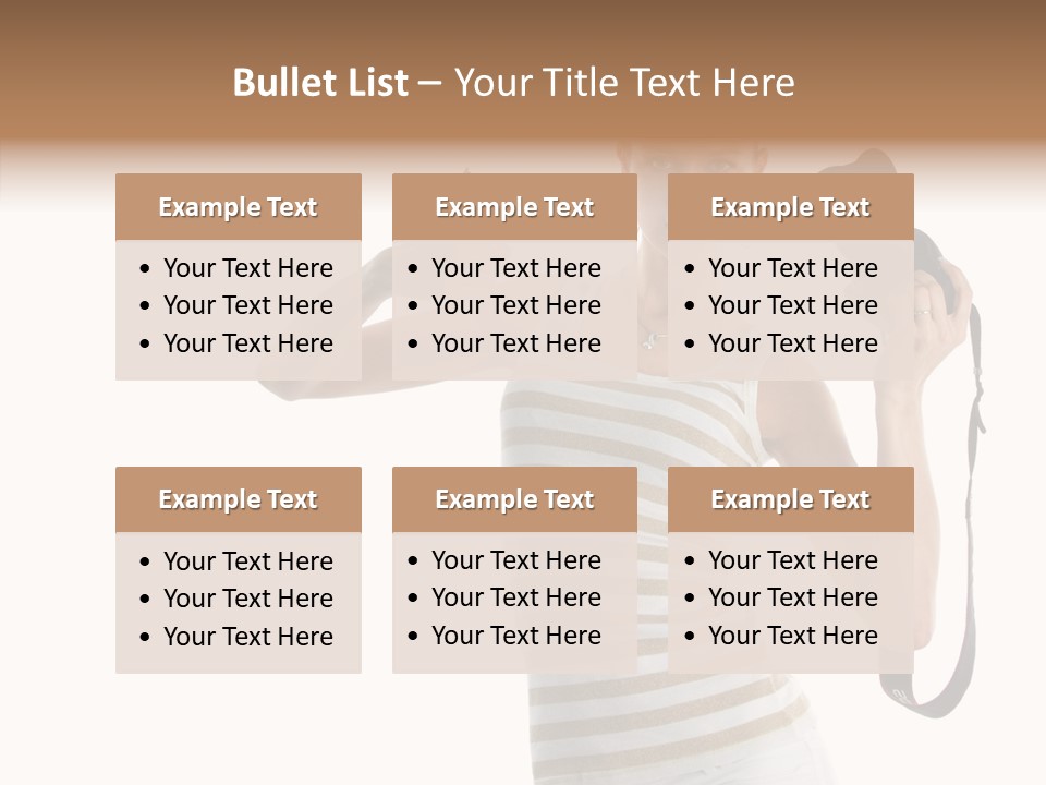 Beauty White Caucasian PowerPoint Template