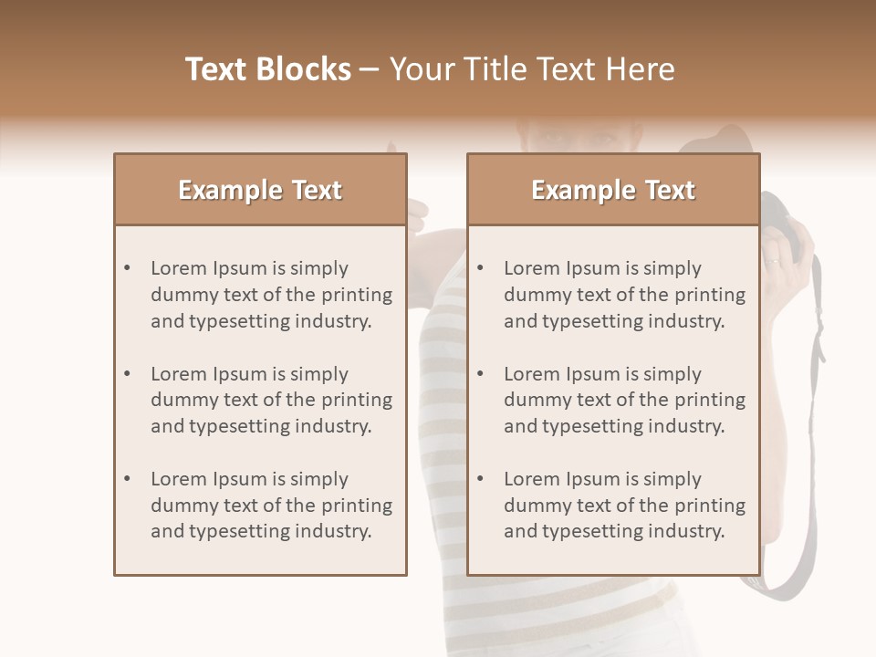 Beauty White Caucasian PowerPoint Template