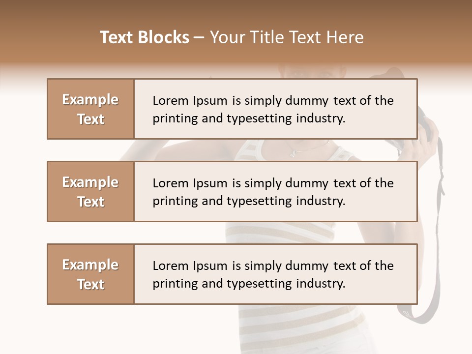 Beauty White Caucasian PowerPoint Template