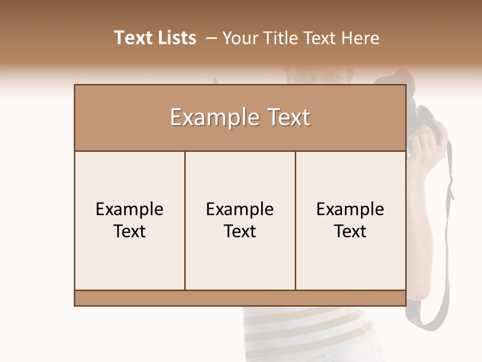 Beauty White Caucasian PowerPoint Template