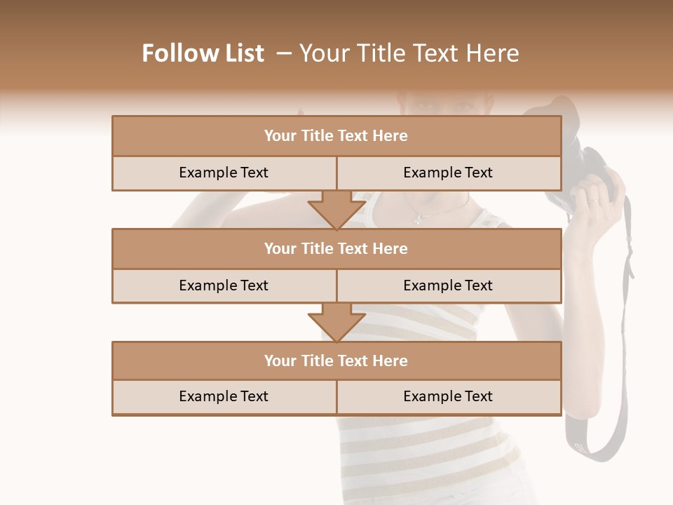 Beauty White Caucasian PowerPoint Template