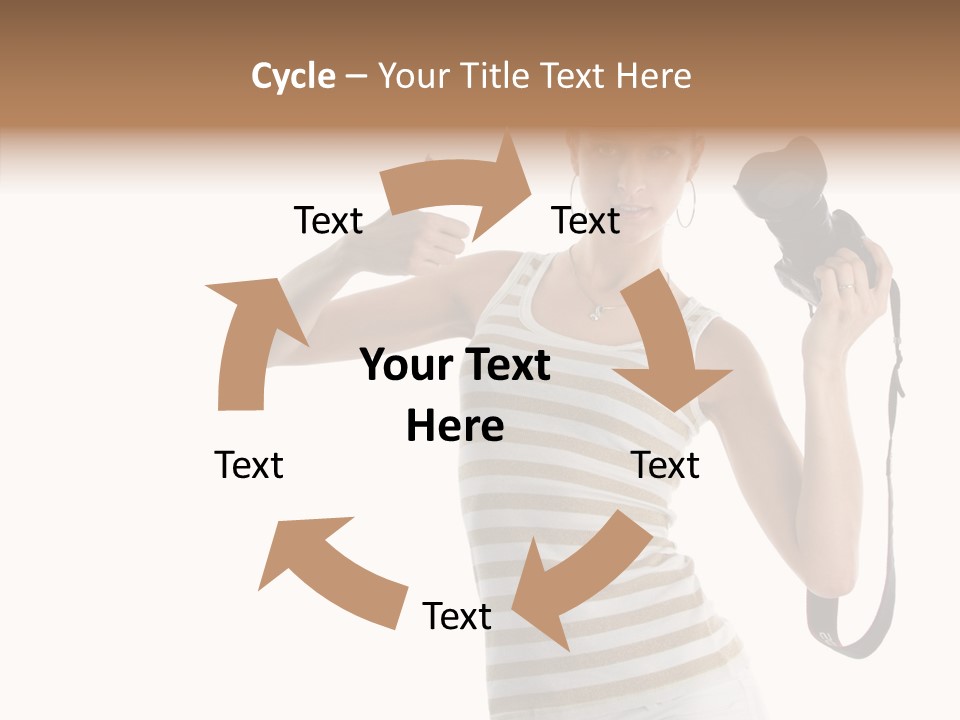 Beauty White Caucasian PowerPoint Template