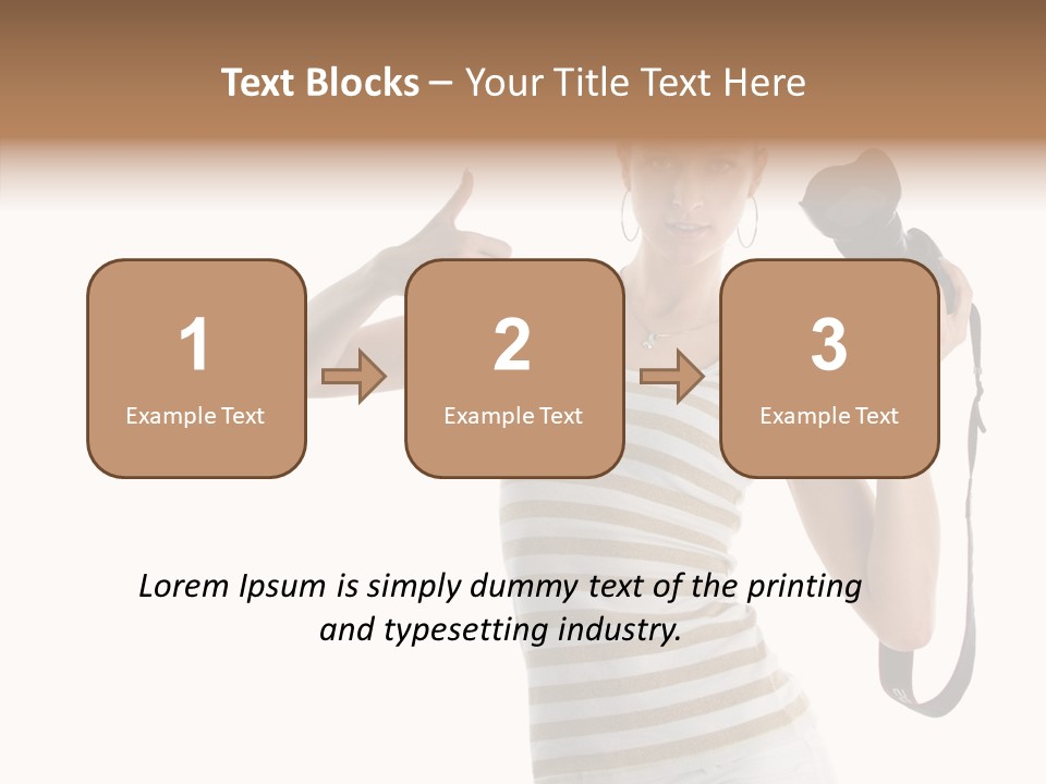 Beauty White Caucasian PowerPoint Template