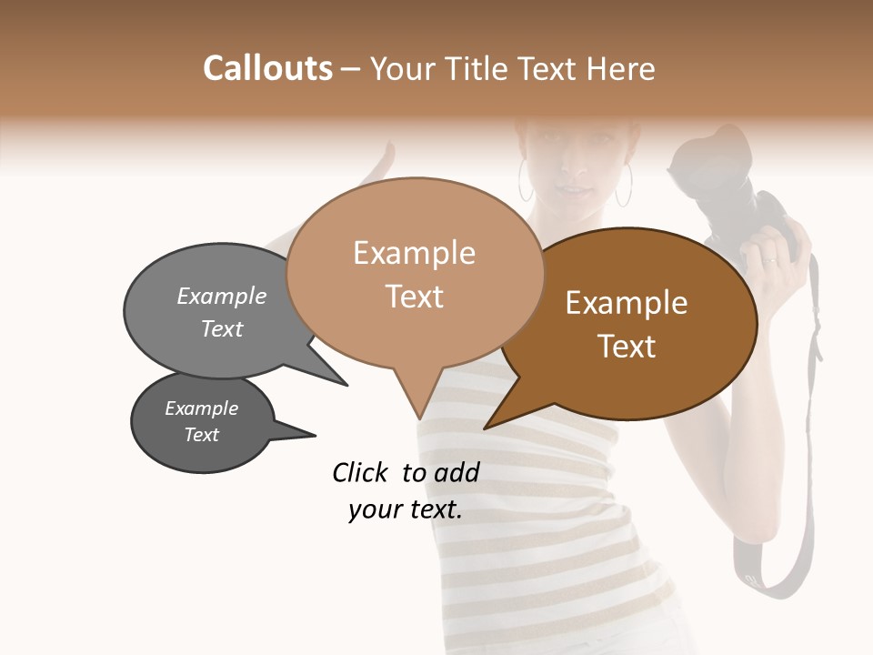 Beauty White Caucasian PowerPoint Template