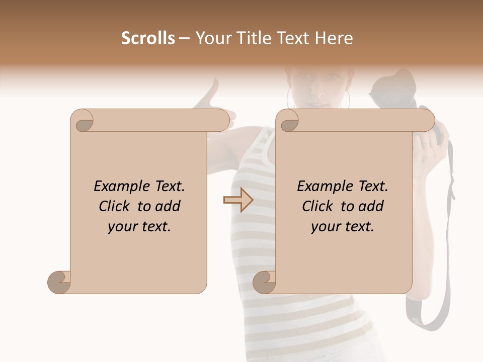 Beauty White Caucasian PowerPoint Template