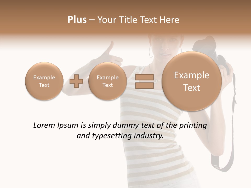 Beauty White Caucasian PowerPoint Template