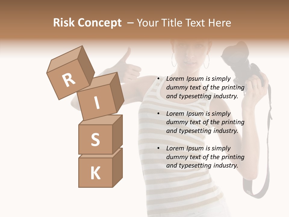 Beauty White Caucasian PowerPoint Template