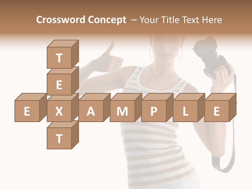 Beauty White Caucasian PowerPoint Template