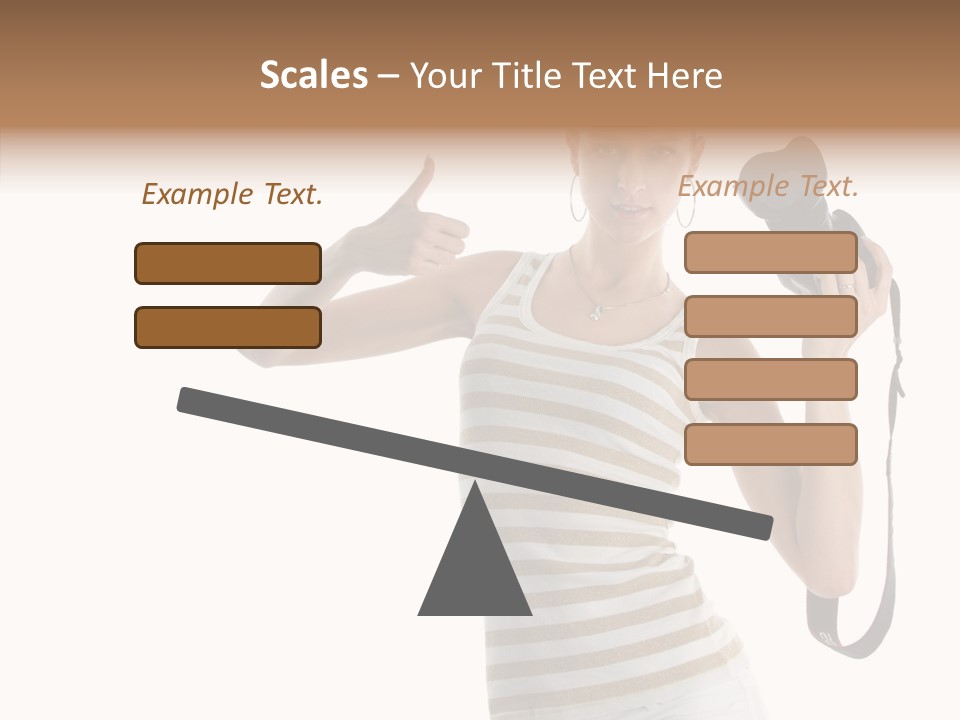 Beauty White Caucasian PowerPoint Template