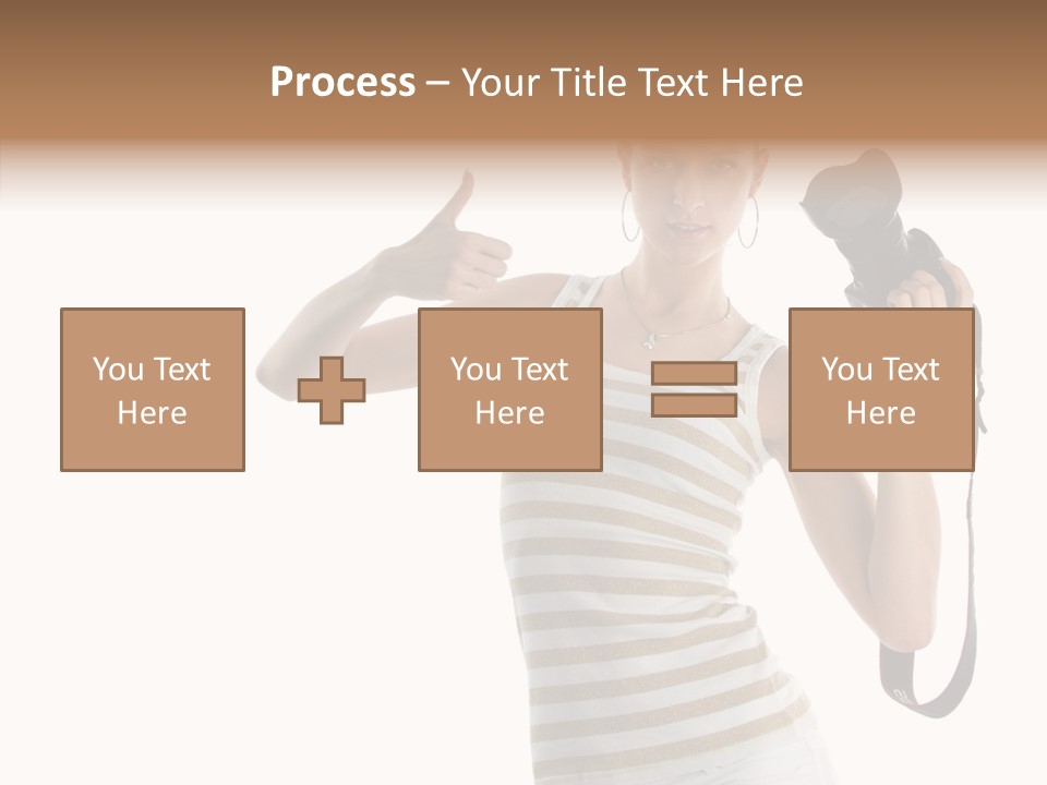 Beauty White Caucasian PowerPoint Template