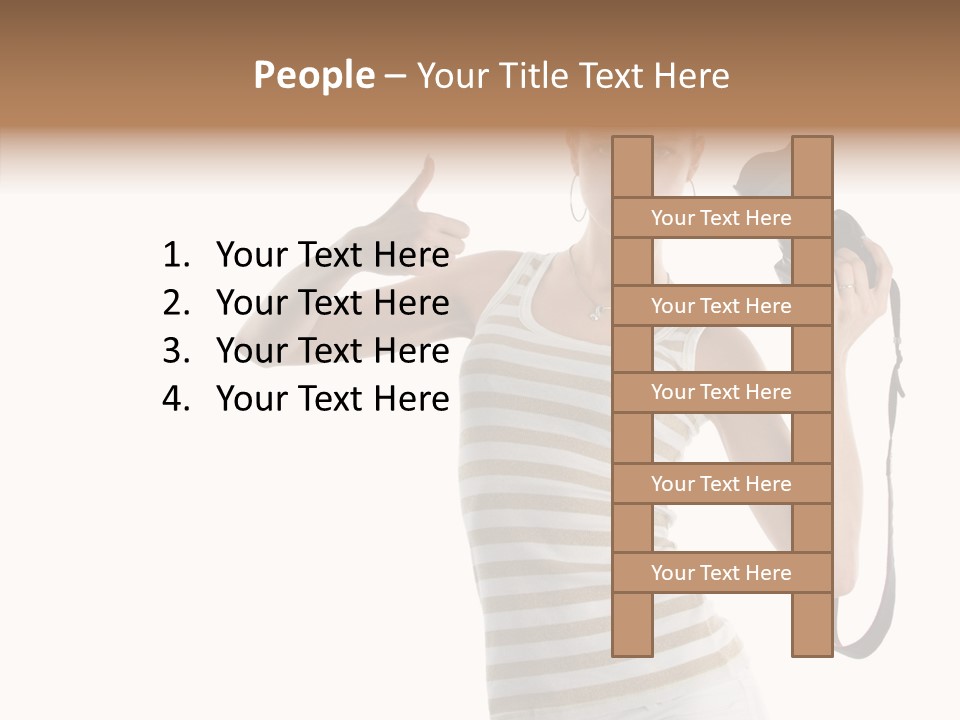 Beauty White Caucasian PowerPoint Template