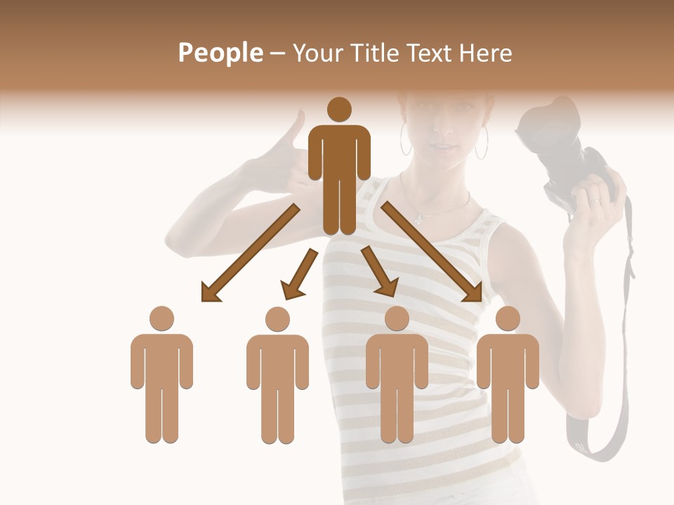 Beauty White Caucasian PowerPoint Template