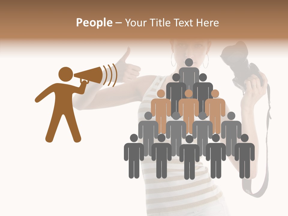 Beauty White Caucasian PowerPoint Template