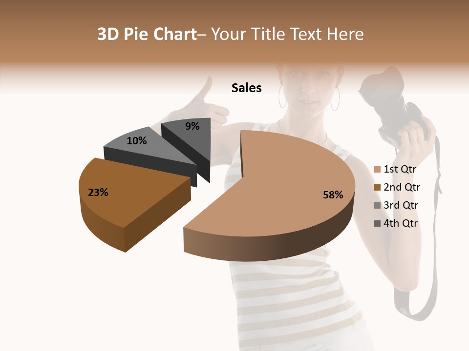 Beauty White Caucasian PowerPoint Template