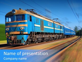 Electric Train Sky PowerPoint Template