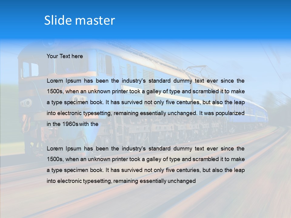 Electric Train Sky PowerPoint Template