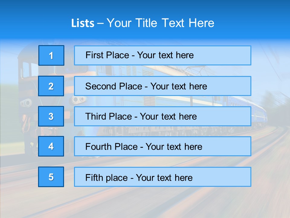 Electric Train Sky PowerPoint Template