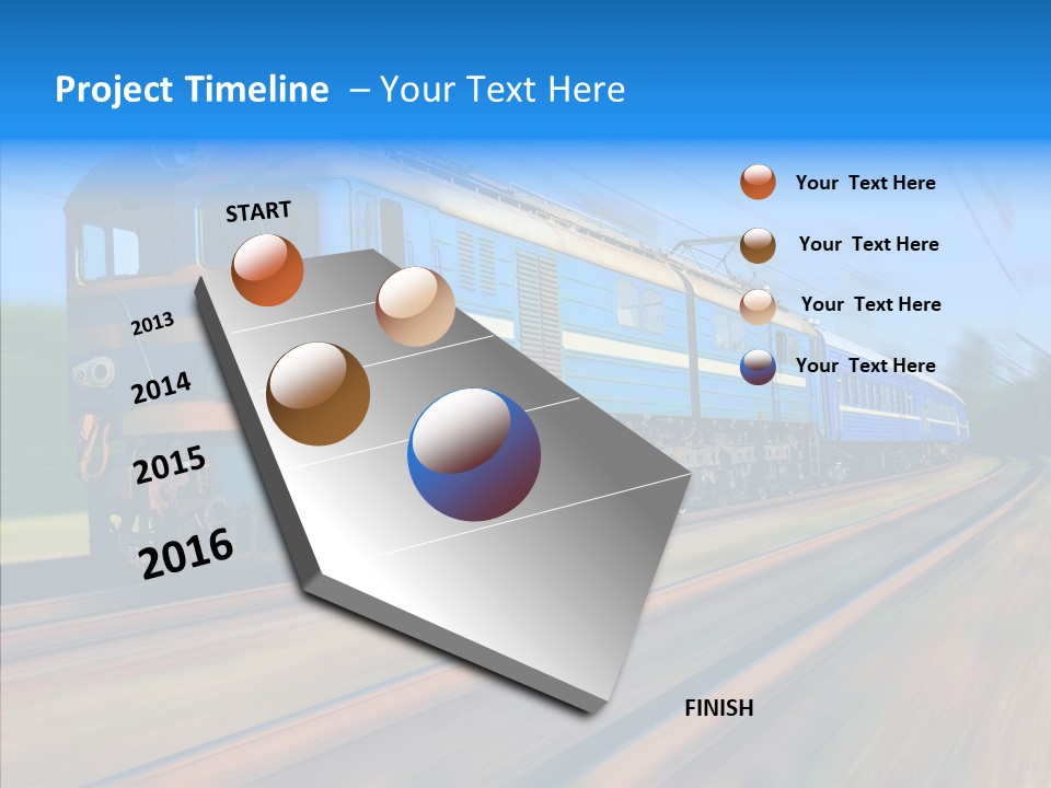 Electric Train Sky PowerPoint Template