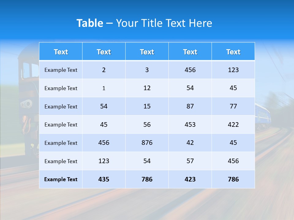 Electric Train Sky PowerPoint Template