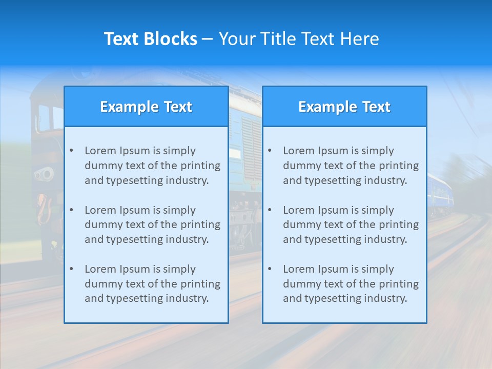Electric Train Sky PowerPoint Template