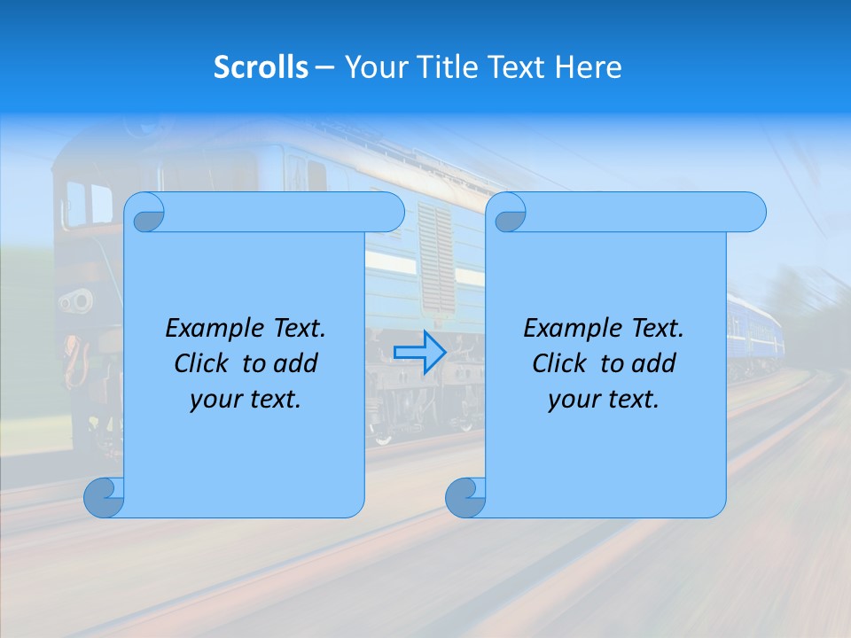Electric Train Sky PowerPoint Template