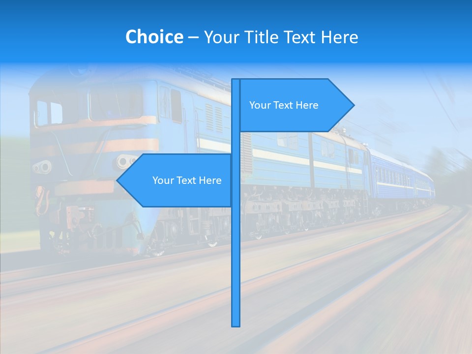 Electric Train Sky PowerPoint Template