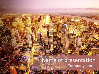 Built Avenue District PowerPoint Template