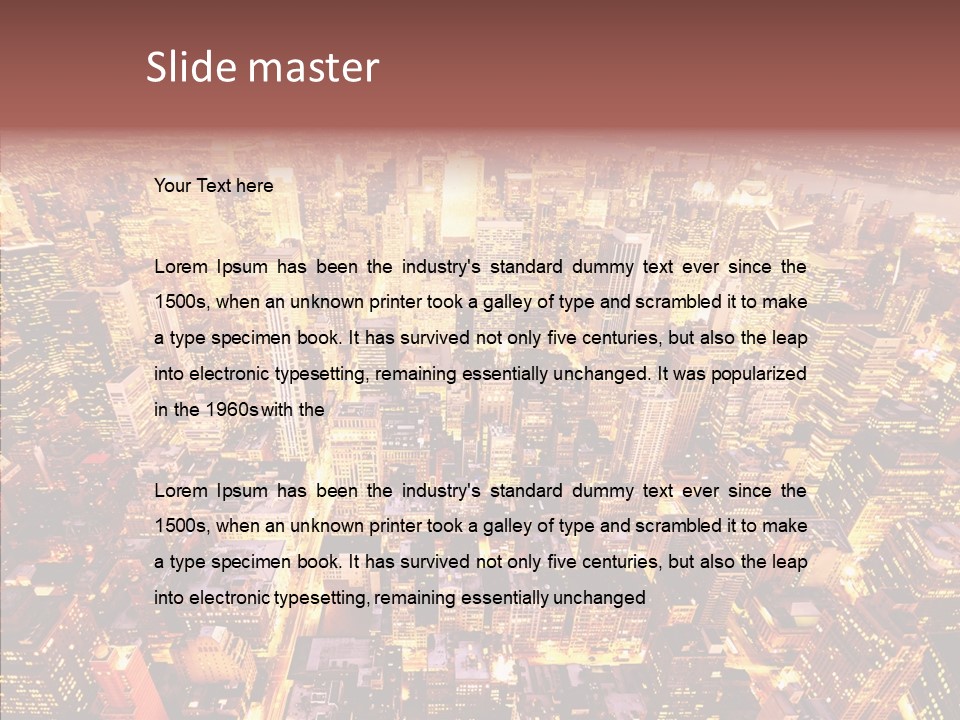 Built Avenue District PowerPoint Template