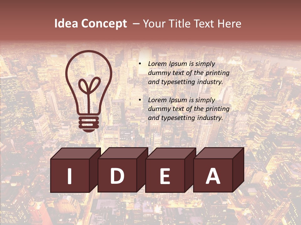 Built Avenue District PowerPoint Template