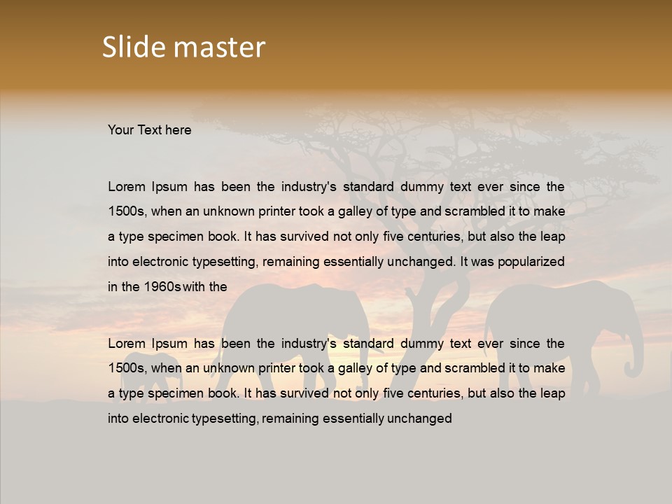 Black Orange Herd PowerPoint Template