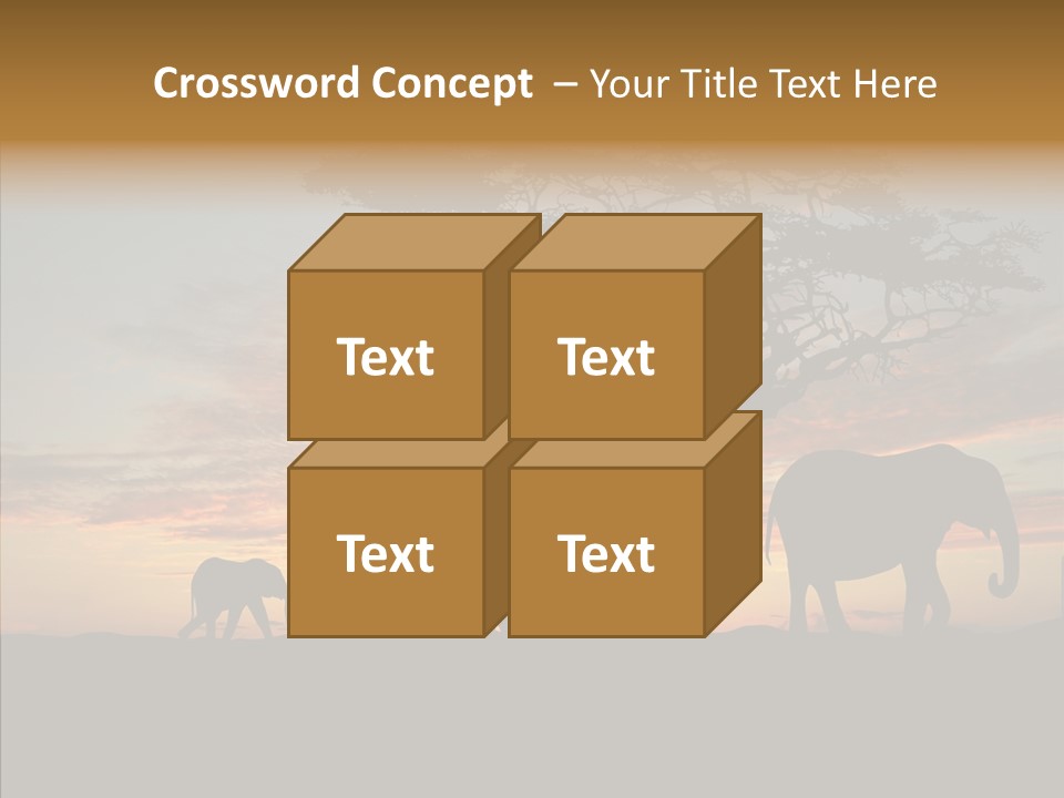 Black Orange Herd PowerPoint Template