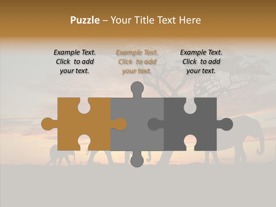 Black Orange Herd PowerPoint Template