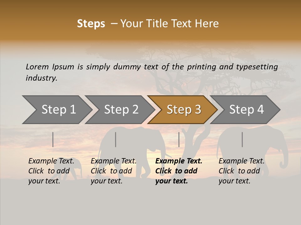 Black Orange Herd PowerPoint Template