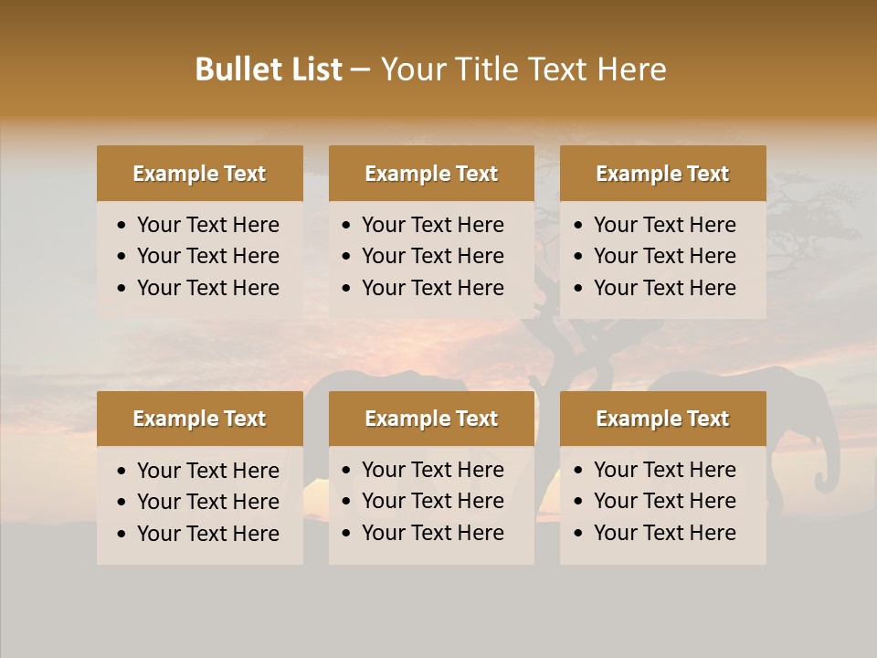 Black Orange Herd PowerPoint Template