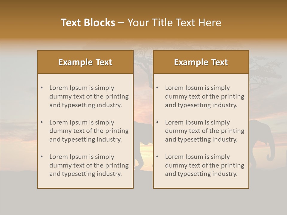 Black Orange Herd PowerPoint Template