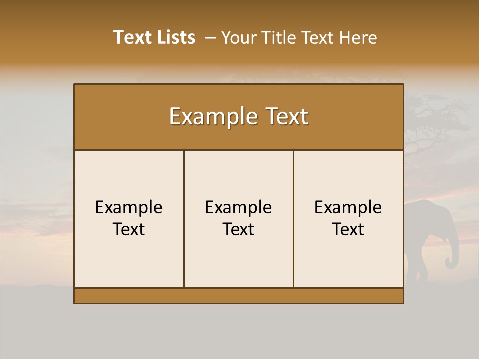 Black Orange Herd PowerPoint Template