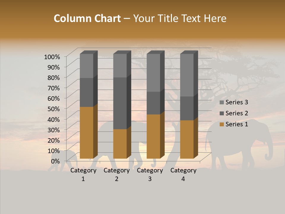 Black Orange Herd PowerPoint Template