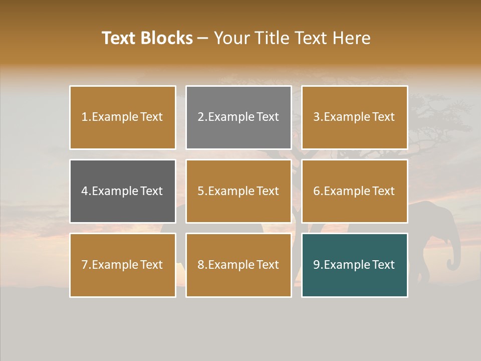 Black Orange Herd PowerPoint Template