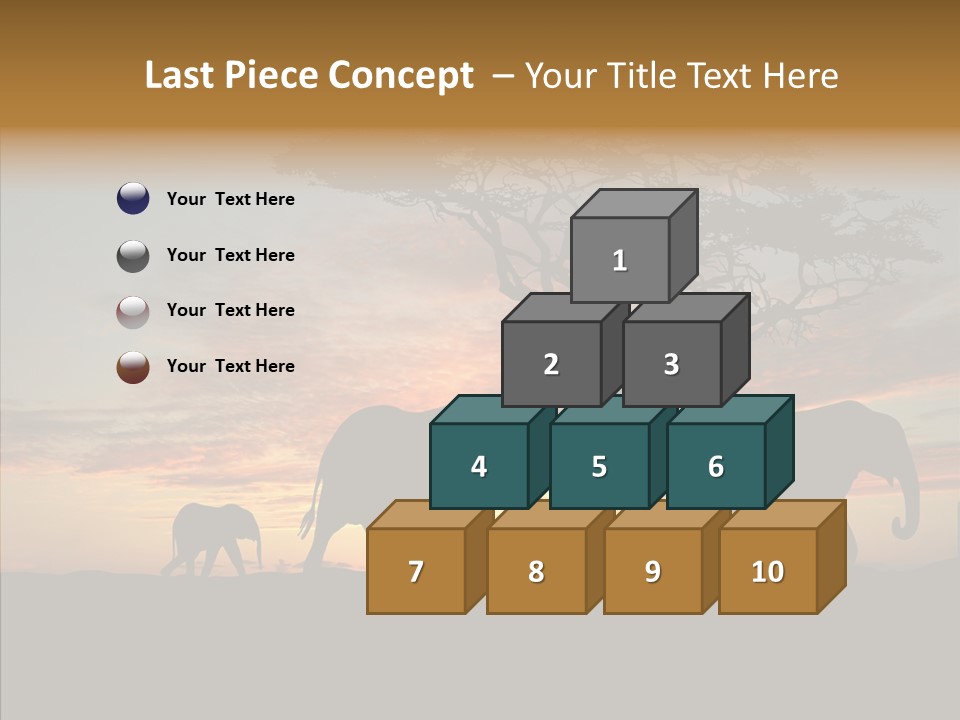 Black Orange Herd PowerPoint Template