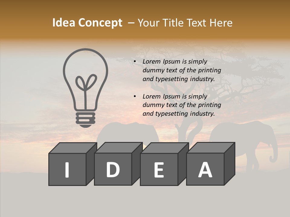 Black Orange Herd PowerPoint Template