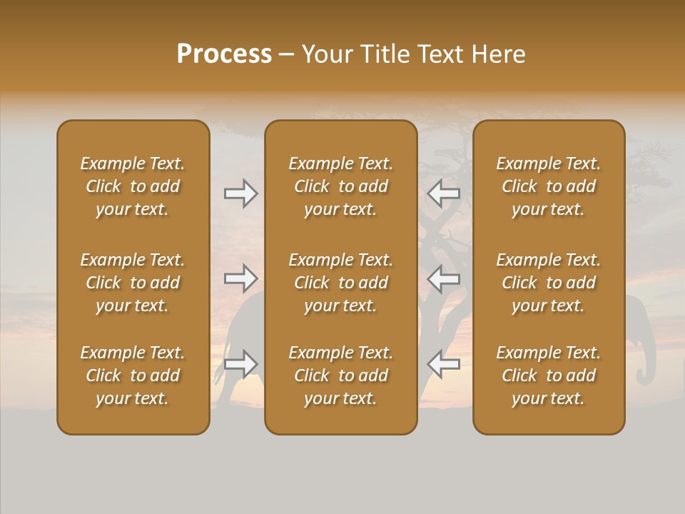 Black Orange Herd PowerPoint Template