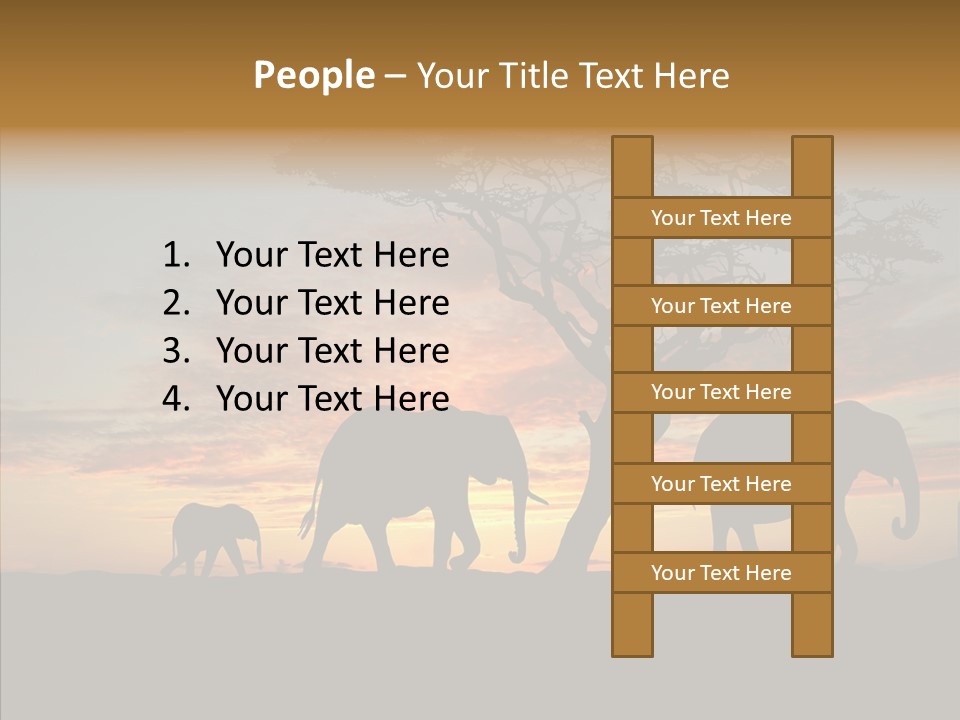 Black Orange Herd PowerPoint Template