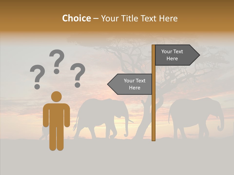 Black Orange Herd PowerPoint Template