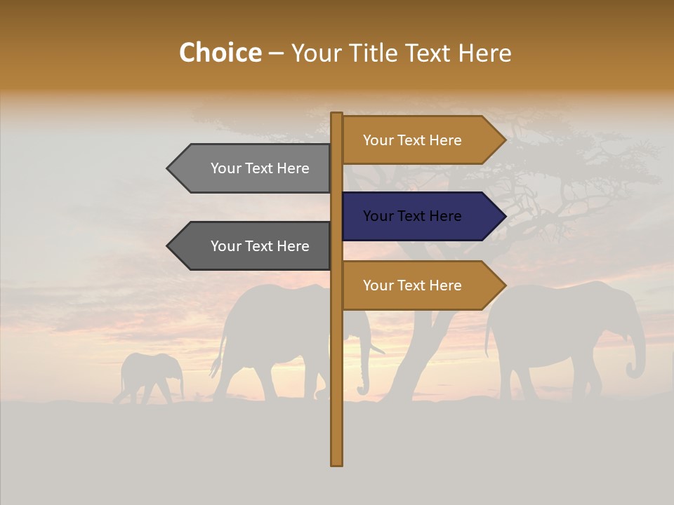 Black Orange Herd PowerPoint Template